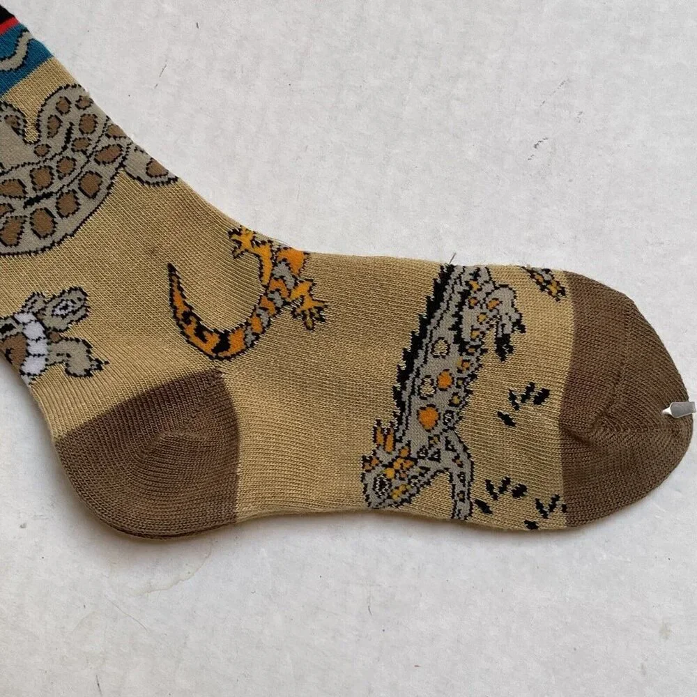 Ace USA Socks Reptile Mania Youth Snake Turtle Lizards Print All Over New